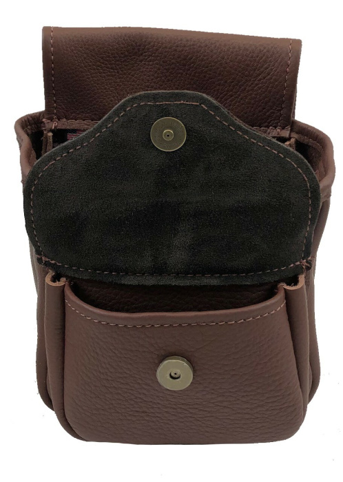 (image for) Rust Leather Shotgun Shell Belt Bag Deluxe Pouch